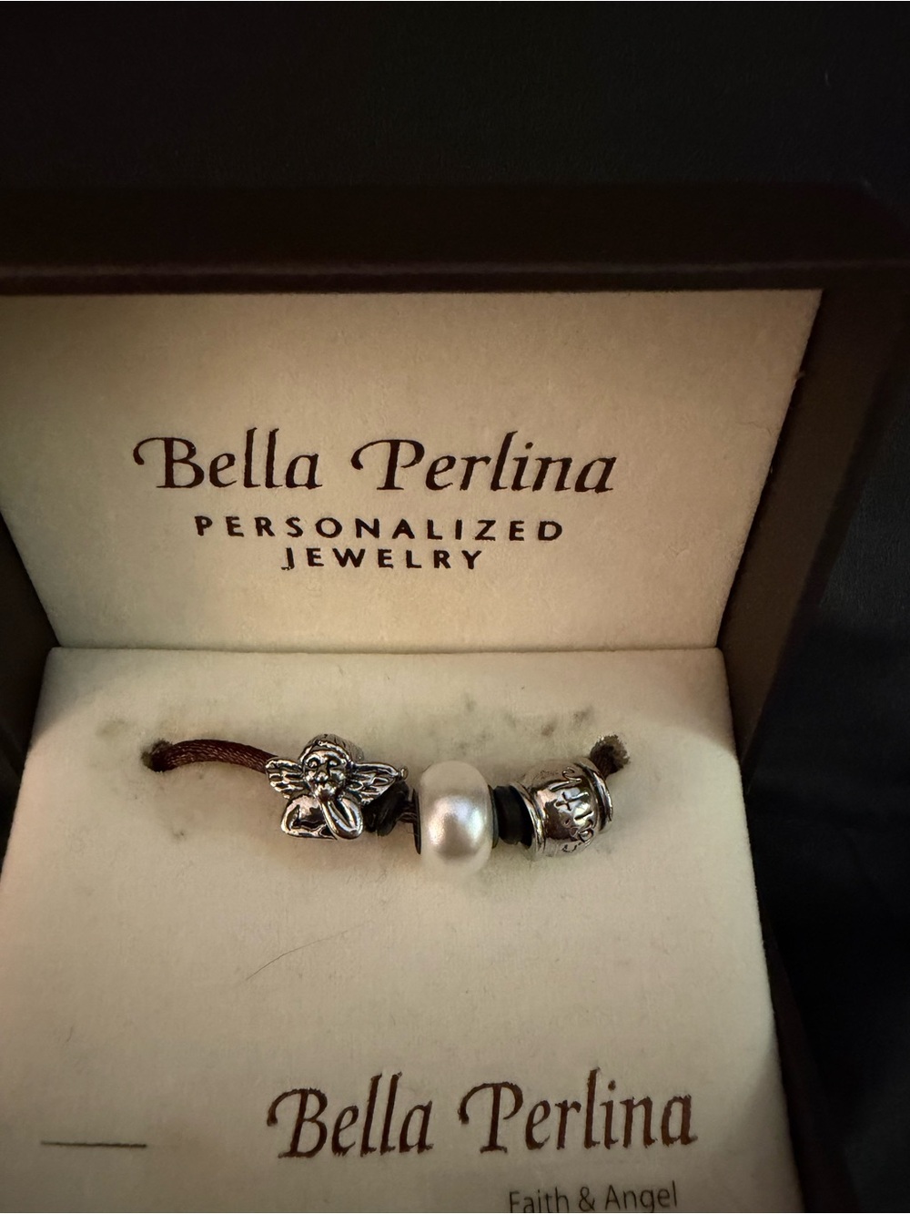 bella Perlina Silver Floral and Pearl Charm